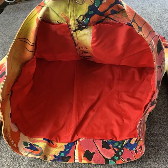 Chico’s Jacket Womens 3 Multicolor Butterfly Abstract Watercolor Snap Button - Picture 4 of 13